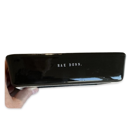 Rae Dunn. Large Black Soap Dish - Picture 2 of 3